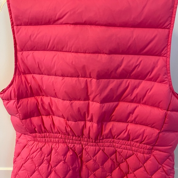Talbots Pink Puffer Zip Up Vest - Sz L - Picture 5 of 9